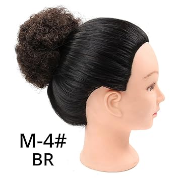 Amazon Com Curly Chignon Bun Hairpiece Clip In Natural Color