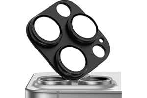 MONASAY Camera Lens Protector compatible for iPhone 15 Pro/iPhone 15 Pro Max[Strong Adhesion][Scratch Resistant] Full Coverage Matte Metal Tempered Glass Camera Cover Film, Black