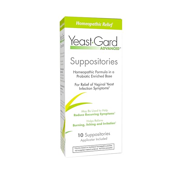 YEAST-GARD ADVANCED HOMEOPATHIC YEAST INFECTION VAGINAL SUPPOSITORIES, 10 COUNT