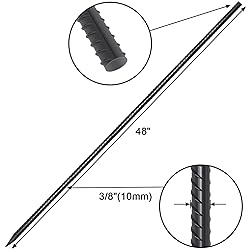 VVOKGO 48 Inches 8Pcs Steel Rebar Stakes with