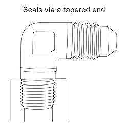 EVIL ENERGY 8AN to 1/4" NPT Male 90 Degree Fitting