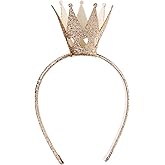 AIUPUOC Gold Crown Headbands Crown Headband for Women Halloween Queen Princess Costume Birthday Hairband Cosplay Party Supplies 1Pcs