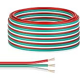 FCOB 20Gauge 3 Pin CCT Flexible Extension Electrical Wire 32.8FT/10m, 3 Conductor Led Strip Cable Connector for COB CCT LED Strip, Motor, Lighting, Automotive, Electronic
