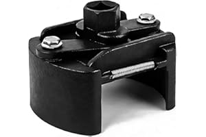 CCHRN Adjustable Oil Filter Wrench, 2-3/8 to 3-1/8 Inch 60-80mm Car Engine Filter Removal Tool with 2 Non-Slip Jaws, 1/2" Dri