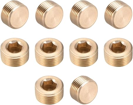 Uxcell Brass Hex Socket Pipe Fitting G3 8 Male Thread Hose Adapter Connector For Garden Pipe Pneumatic Solenoid Valve 10pcs Amazon Com