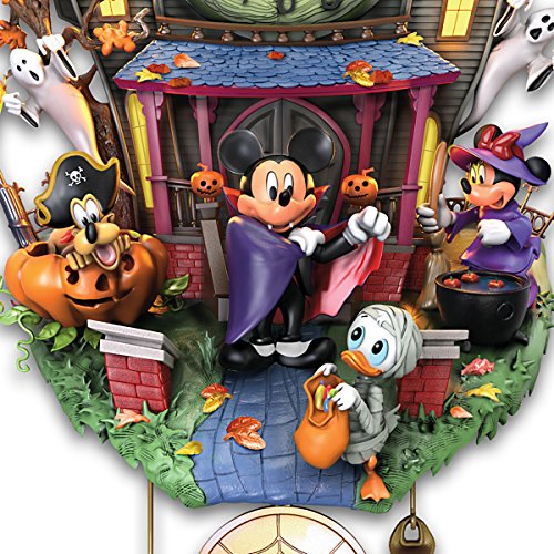 The Bradford Exchange Disney Halloween Themed Cuckoo Clock with 9 Disney Characters: Lights and Music - Thumbnail 3