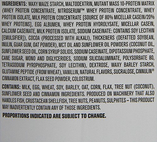 Mutant Mass, Whey Protein Weight Gainer and Muscle Builder, Triple Chocolate, 15 Pound