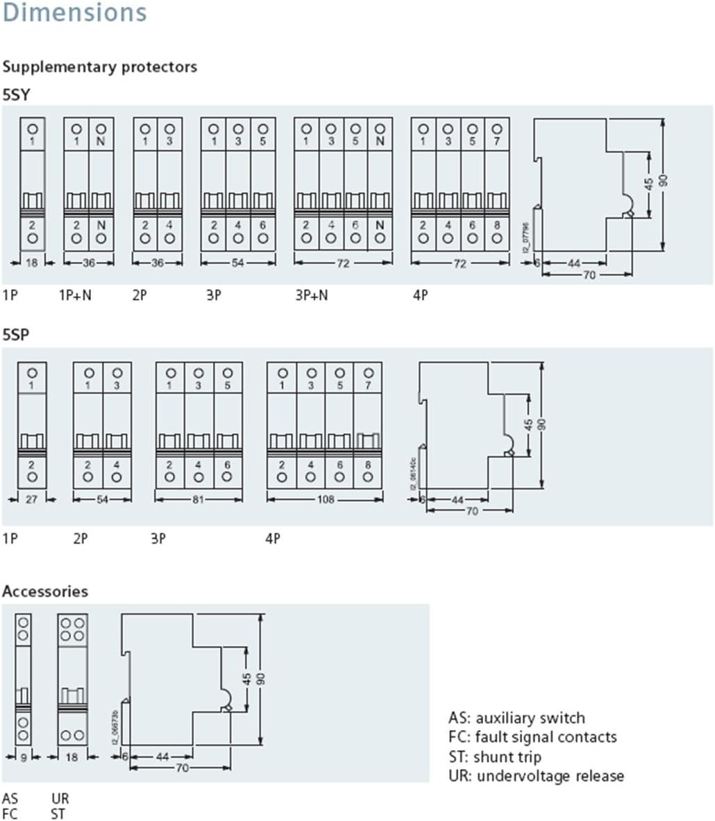 Siemens 5SY6 - Automatic Switch 70 6 KA curva-c 2 Poles 3 A - Image 5