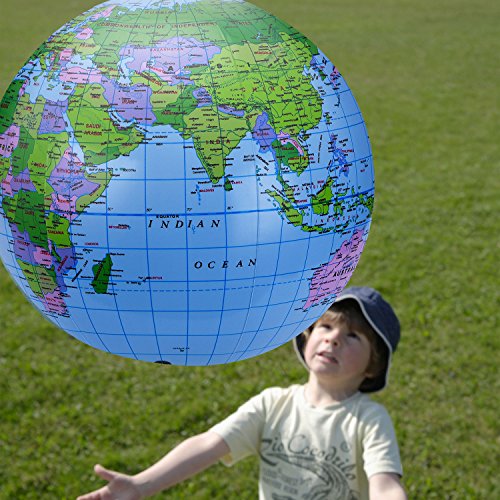 Pangda 8 Pack Inflatable Globe Blow up World Globe PVC World Globe