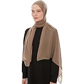Ayisah Chiffon Hijab Scarf for Women - Chiffon Hijab Muslim Headscarf Shawl - Soft Fashion Scarf Muslim Headscarf Shawl