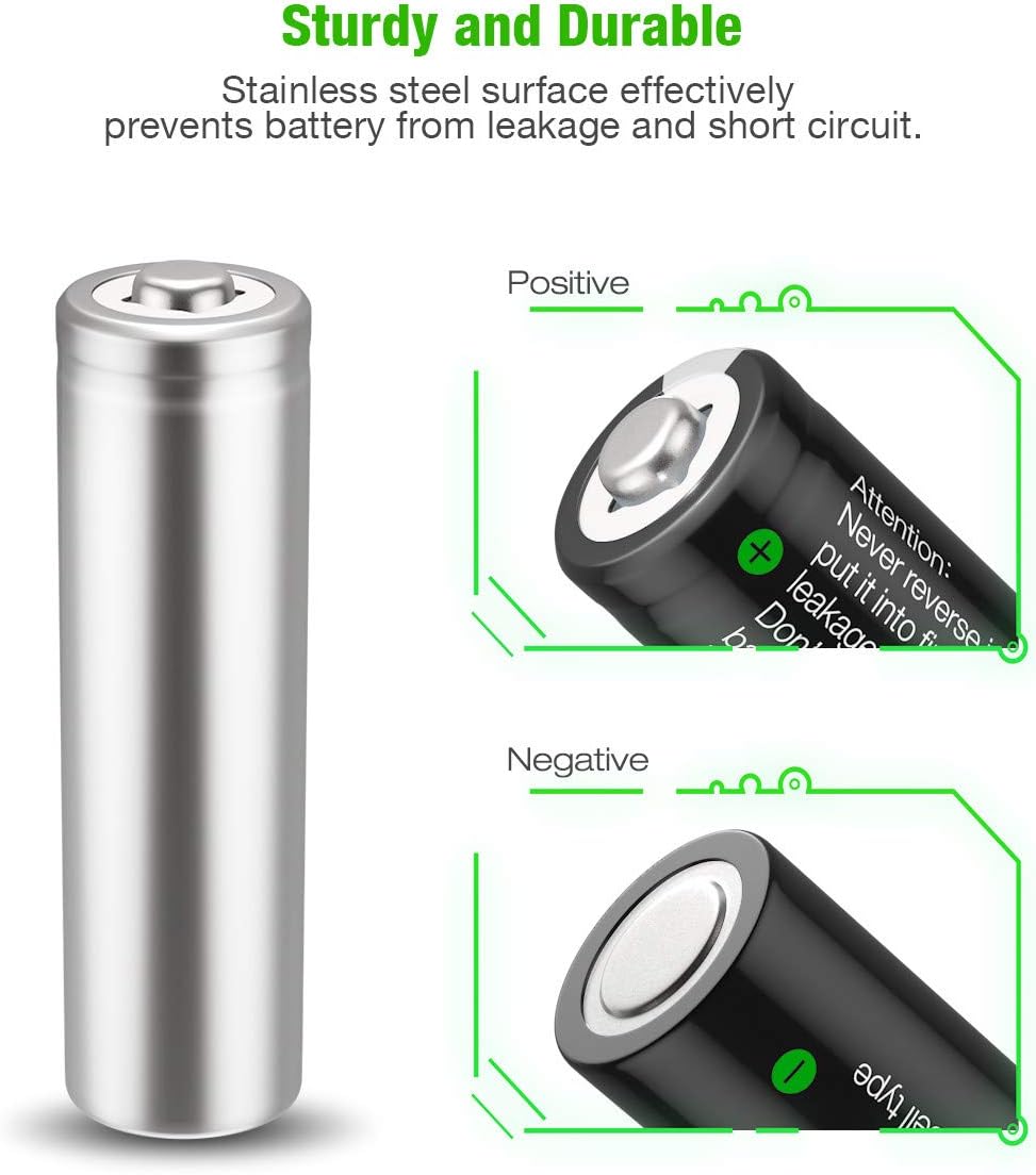 EBL AA Rechargeable Batteries for Solar Lights Replacement, 1100mAh High Capacity Ni-CD Battery (Pack of 20): Home Audio & Theater