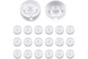 Soundspire 20Pcs Transparent Guitar Pedal Footswitch Toppers, Non-Slip Protective Caps for Multi-Effects Pedals, Sturdy Plastic Switch Covers with Grip