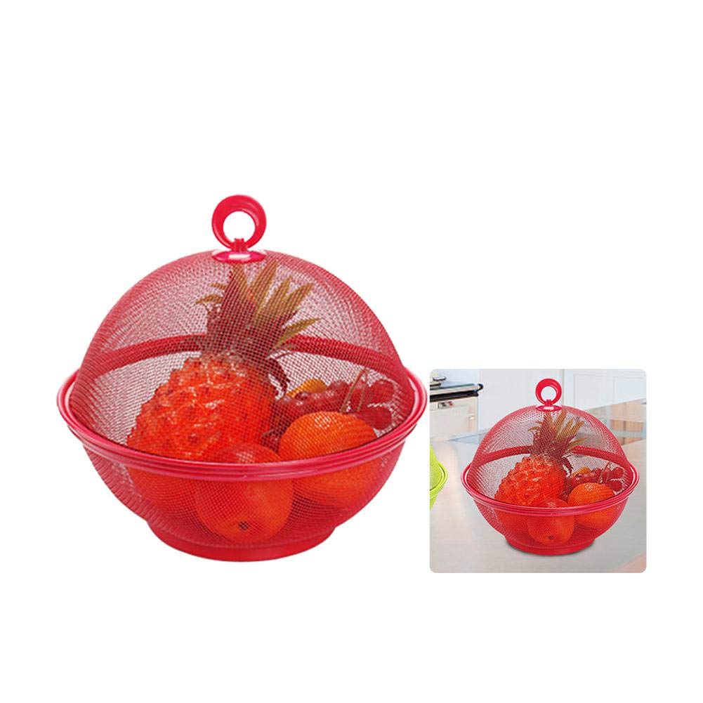 Obstkorb mit Deckel Insektenschutz Metall Tragbarer Fruchtkorb Esstisch