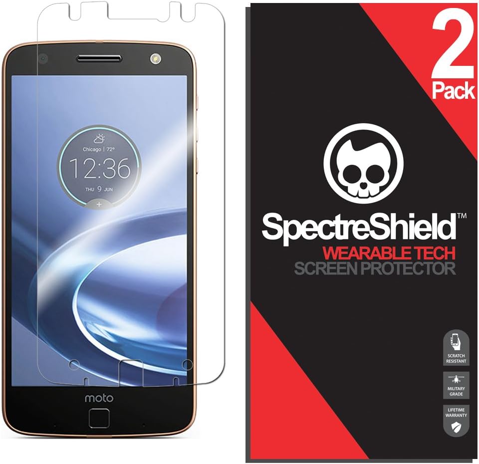 [2-Pack] Spectre Shield Screen Protector for Moto Z Force Droid Case Friendly Moto Z Force Droid Screen Protector Accessory TPU Clear Film