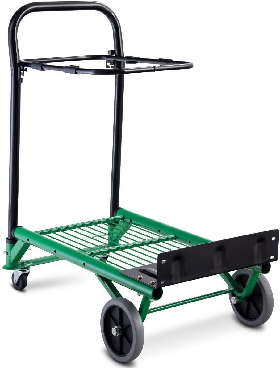 HWZQHJY Folding Luggage Cart Multi-Functional Dolly, Gardening Lawn Leaf Bag Support Platform Truck Cart, 200Lbs Load Capacity