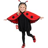 fun shack Ladybug Toddler Costume Kids, Girls Halloween Costume | Red, Black Short Tunic with Bold Wing Detailing Included, Perfect for Halloween, Fun for Dressing Up