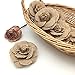 6pcs Hessian Burlap Small Flowers Rustic Wedding Craft Making Decor 4.5CM