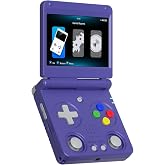 Anbernic RG34XXSP Retro Handheld Game Console RG34XX SP Retro Gaming Console with 64G Preloaded 5000+ Games,3300 mAh Battey, Portable Pocket Arcade Support 30+ Simulators 5G WiFi Bluetooth HD Indigo