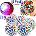 5 Pack Stress Mesh Ball LED Light Up Squeeze Grape Stress Relief Fidget Toy for Adults Kids Anxiety Squeezing Colourful 2.5