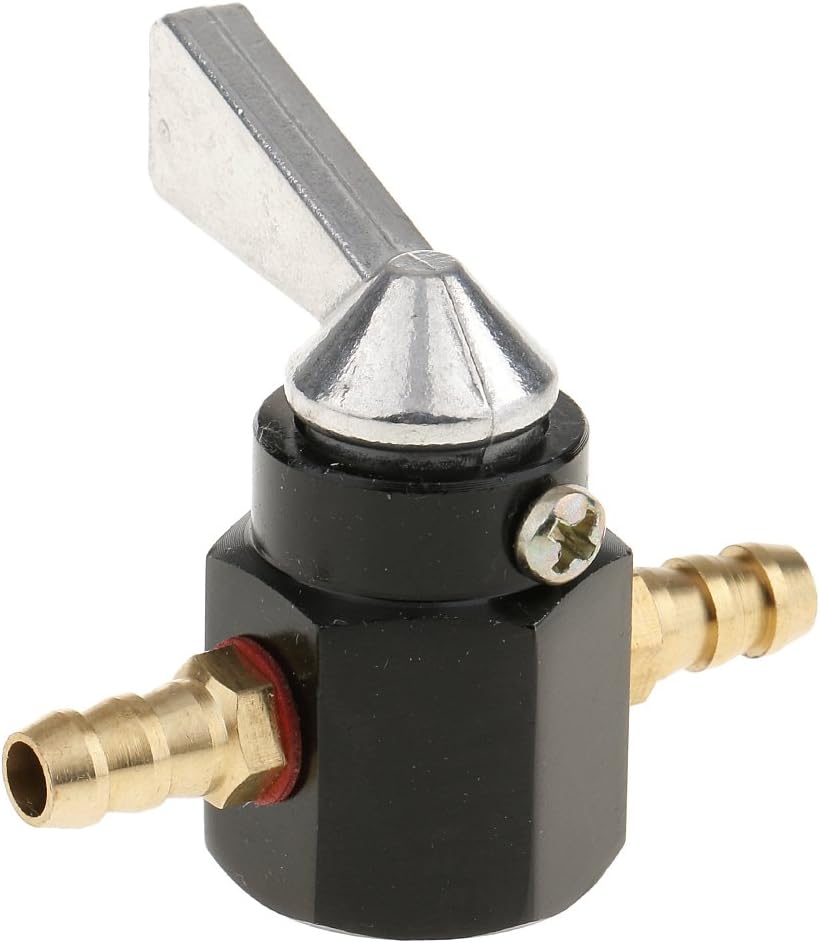 6mm 1/4'' Inline Fuel Gas Oil Shut Off Valve Switch for Motorcycles Black, Fuel Lines Amazon