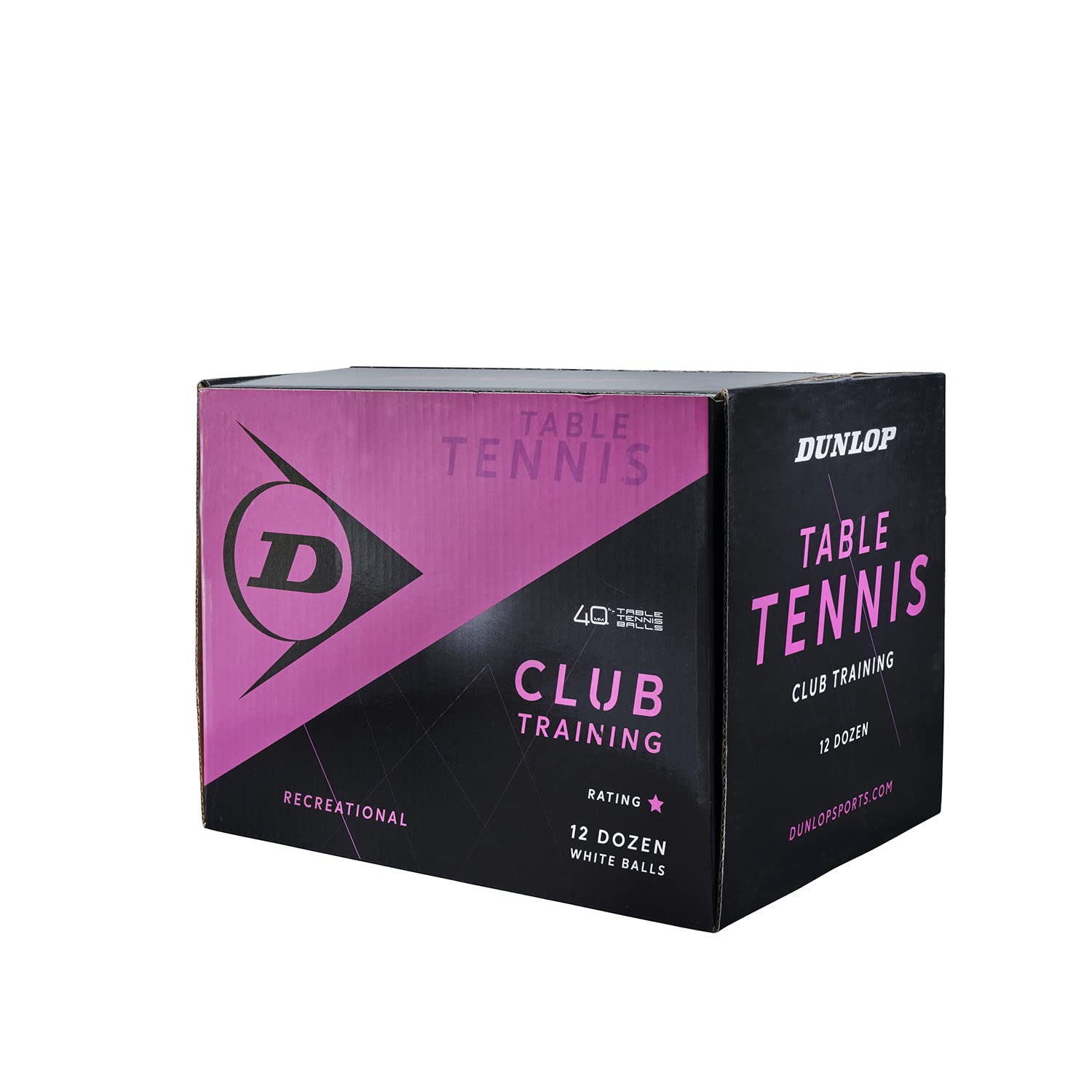 Dunlop Club Training 144 Box Table Tennis Balls White, Beginner Training Balls