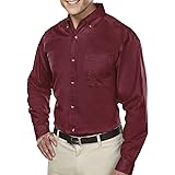 A&E Designs Men's Down Collar Long Sleeve Dress Shirt - Maroon