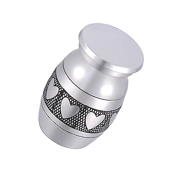 K Y Peach Heart Small Cremation Urn 316 Stainless Steel Waterproof