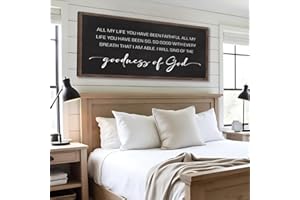 NATVVA Goodness Of God Faith Sign Canvas Art Lyrics Sign Poster Wall Decor Prints Painting Picture Artwork Home Rustic Farmhouse Christian Decoration No Frame
