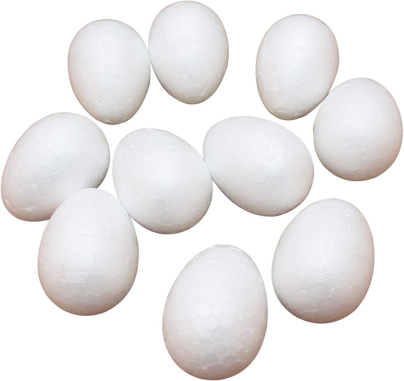 Dandan DIY 60pcs Smooth Foam Egg Shaped Foam Craft Making Foam Ball Home Party Wedding Decor DIY Supply (3.5CM/1.4'')