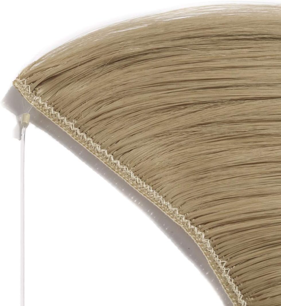 Secret Headband Wire in Natural Hair Extensions Rubber Band Straight Curly Wavy Hairpieces Brown Blonde Ombre for Women 20" Straight - Image 3