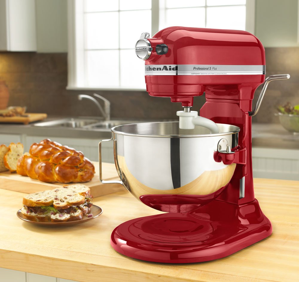KitchenAid KV25G0XER Red Artisan 5-Quart 450-Watt Stand Mixer