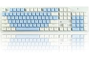 Crystal Keycaps,Ice Crystal Keycap，ABS Jelly Key caps Set for 61 68 104 Mechanical Gaming Keyboard Cherry Profile English Lay