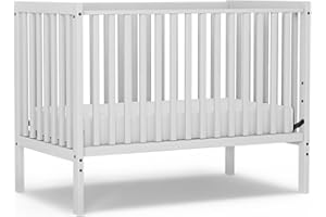 Saylike Baby Crib 5-in-1 Convertible, Wood Full Size Toddler Bed for Small Baby, Made of Sustainable Natural Pinewood Cribs, Non-Toxic Finish, Simplistic Nursery Furniture (White)