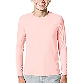 Bamboo Viscose Boys Long Sleeve Shirts Kids Girls Youth Quick Dry Lightweight Breathable Athletic Outdoor T-Shirts