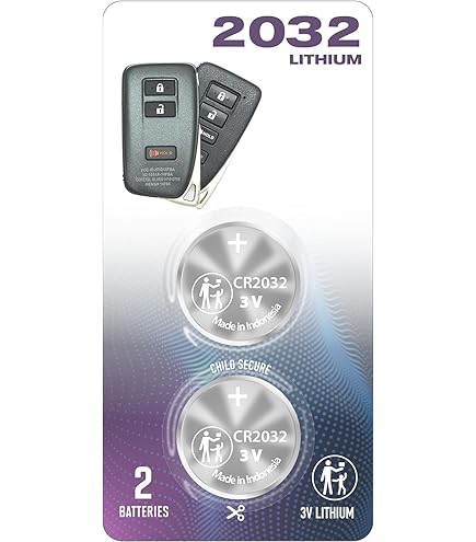 2 Pack CR1632 Battery For Lexus Key Fob - With Remote Opening Tool