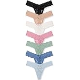 Victoria's Secret Women's Lace Thong Underwear, Panties for Women, Multi Pack