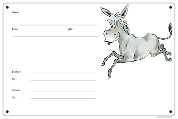 Boxenschild / Stalltafel 'Esel'