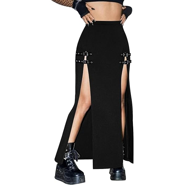 【NONCODE】Hetty Hip Sack Long Skirt Amazon.com: Verdusa Women's Buckle Split Thigh High Waist