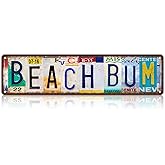 Vintage Beach Metal Tin Signs Beach Room Street Signs Home Wall Decor 16 x 4 Inches