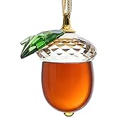 2025 Crystal Acorn Christmas Tree Hanging Ornament Glass Acorn Hanging Ornament Transparent Sun Catcher for Home Window Outdoor Garden