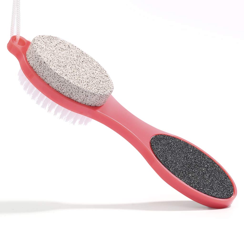 CAREHOOD Foot File Callus Remover - Multi Purpose 4 in 1 Feet Pedicure Tools with Foot Scrubber, Pumice Stone, Foot Rasp and Sand Paper for Home Foot Care (Grey Pedicure Foot File) : Beauty