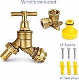 Wärmer System 1/2 inch BSP Brass Wall Plate Bibcock Tap BS1010-2 view 4