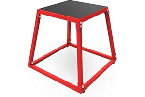 Plyometric Jump Box 12-30 Steel Inch Plyo Box for Exercise, Plyometric Platform and Jumping Agility Box, Anti-Slip Surface Fi
