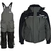 WindRider Ice Fishing Suit Insulated Bibs &amp; Jacket Flotation Tons of Pockets Waterproof Gear for Ice Fishing and Snowmobiling