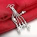 Fashion Earrings Silver Plated Bead Pendant Dangling Drop Earrings Long Statement Hook Earrings For Women&Girls