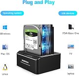 RSHTECH Dual Bay HDD Docking Station USB 3.0 Type-C/A 2.5/3.5 SATA SSD HDD Clone view 5