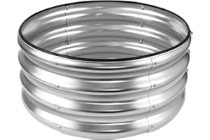 JERIA Raised Garden Bed,Galvanized Raised 2×2×1ft Planter Boxes Outdoor with Easy Assembly, Round Garden Bed for Vegetables, Fruits, Flowers