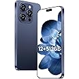 OEJBK I16 ProMax Smartphone New Upgrade 12GB+512GB/6.99" Display 68+108MP Zoom Camera,Tempered Glass Finish, 7000mAh Android 13 Smartphone (Deep Blue)
