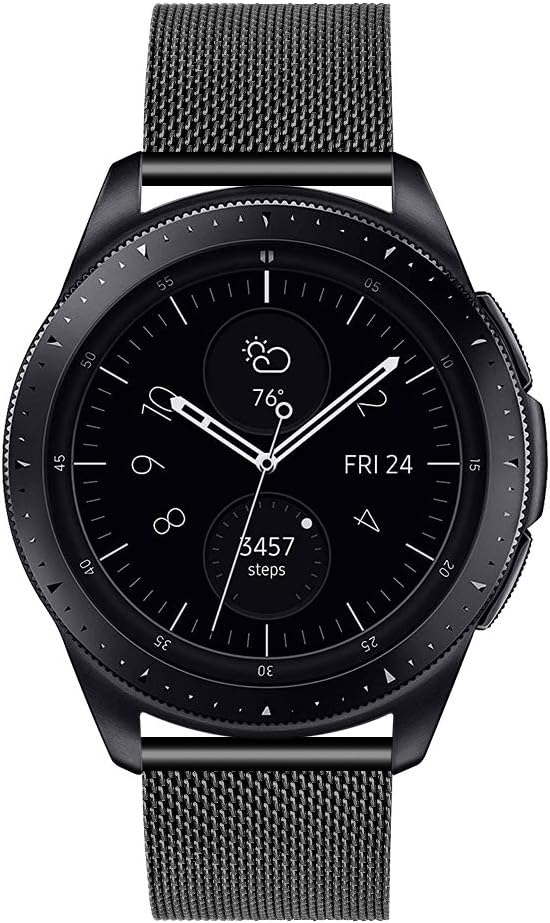 MUENShop 22mm Watch Strap Quick Release Stainless Steel Black Loop Compatible for Samsung Galaxy watch 3 45mm HUAWEI GT 2/3/4 46mm Watch Band - Image 5