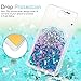 ZSTVIVA J3 Case, J3 Emerge Case, Liquid Glitter Case Bling Shiny Flowing Love Heart Cover Clear TPU Bumper for Samsung Galaxy J3 2017/J3 Prime Case with Stylus Pen Plug Dust Blue Mandala Totem Flower